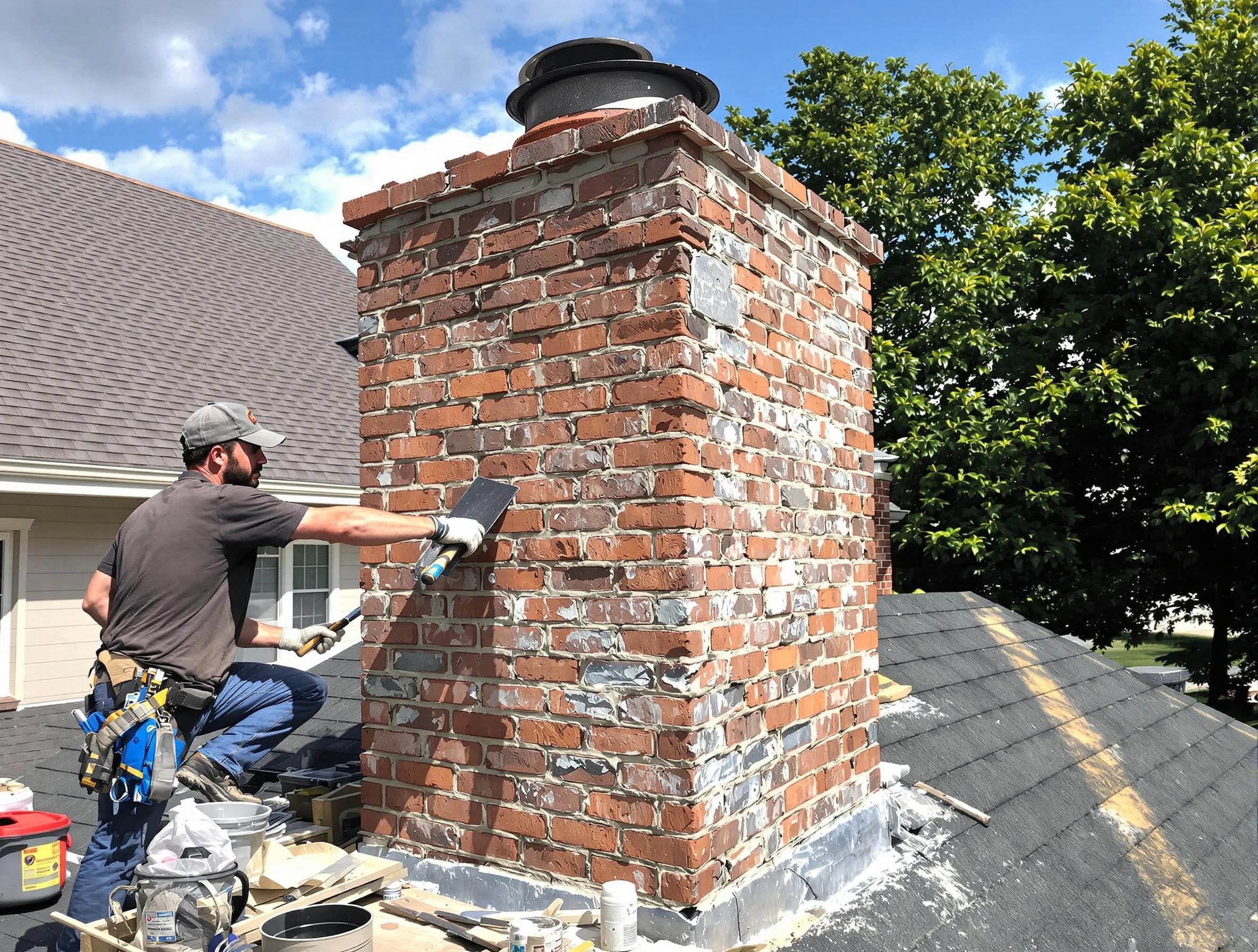 Completed chimney rebuild by West Bountiful Chimney Sweep in West Bountiful, UT