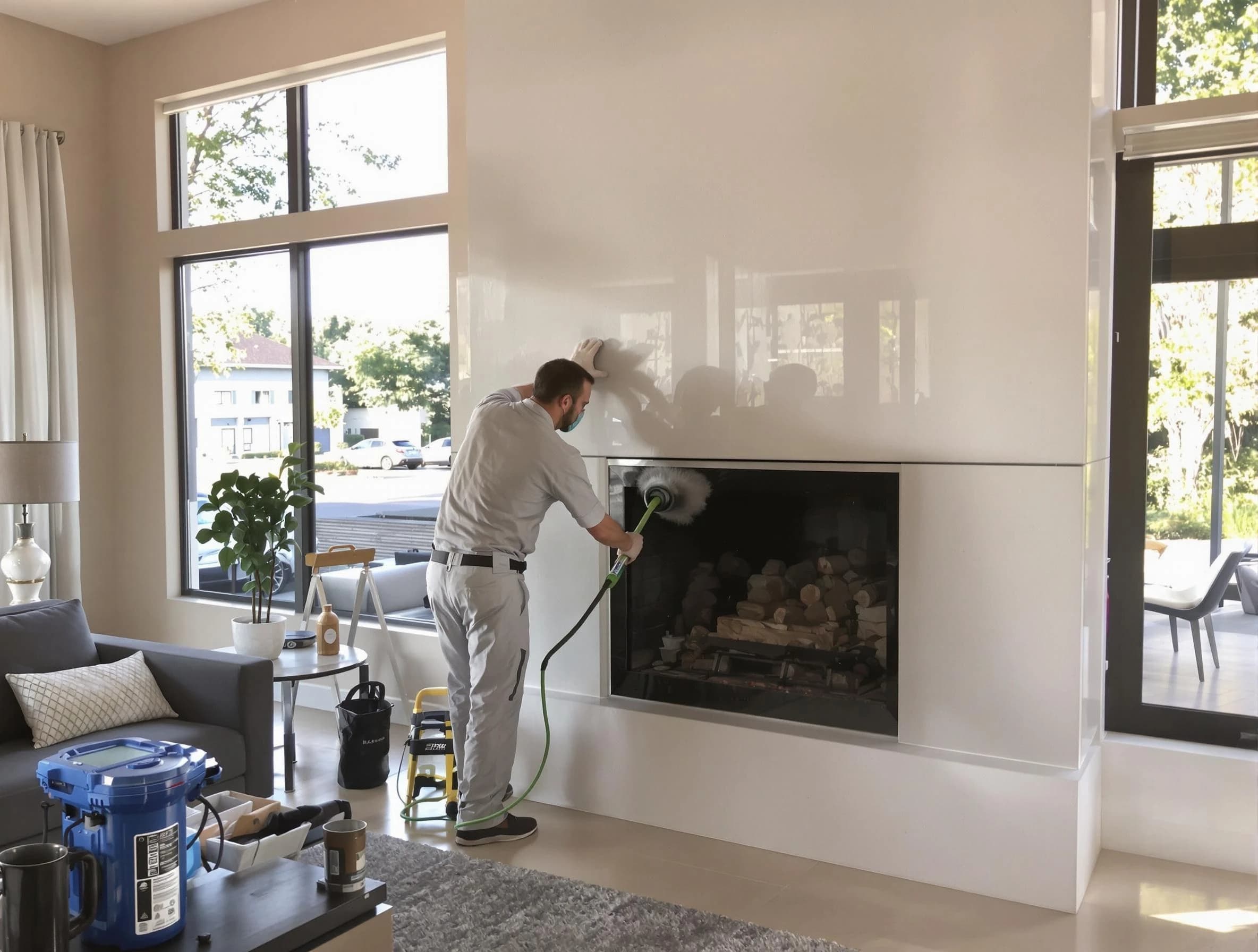 West Bountiful Chimney Sweep performing thorough soot removal in West Bountiful, UT