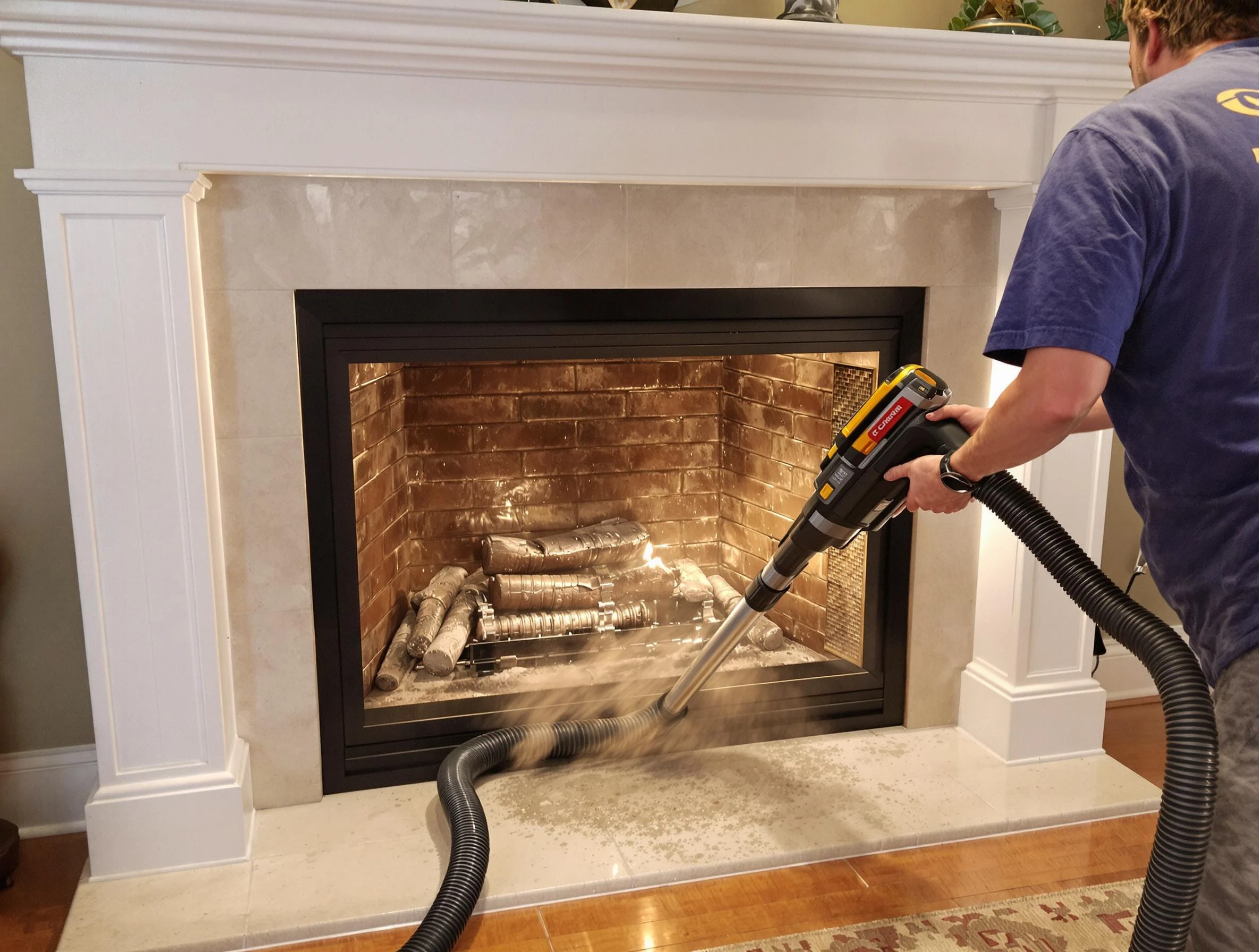 Fireplace cleaning performed by West Bountiful Chimney Sweep in West Bountiful, UT