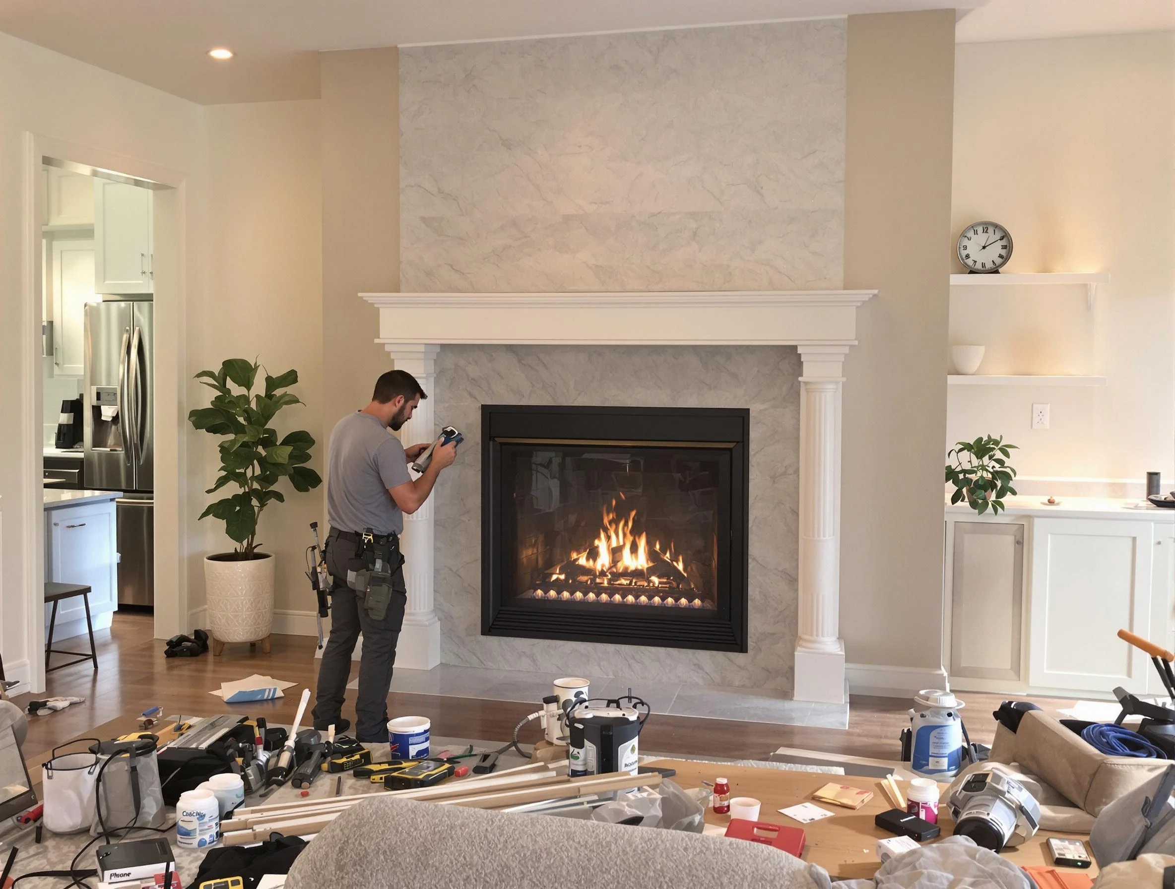 Newly installed fireplace by West Bountiful Chimney Sweep in West Bountiful, UT