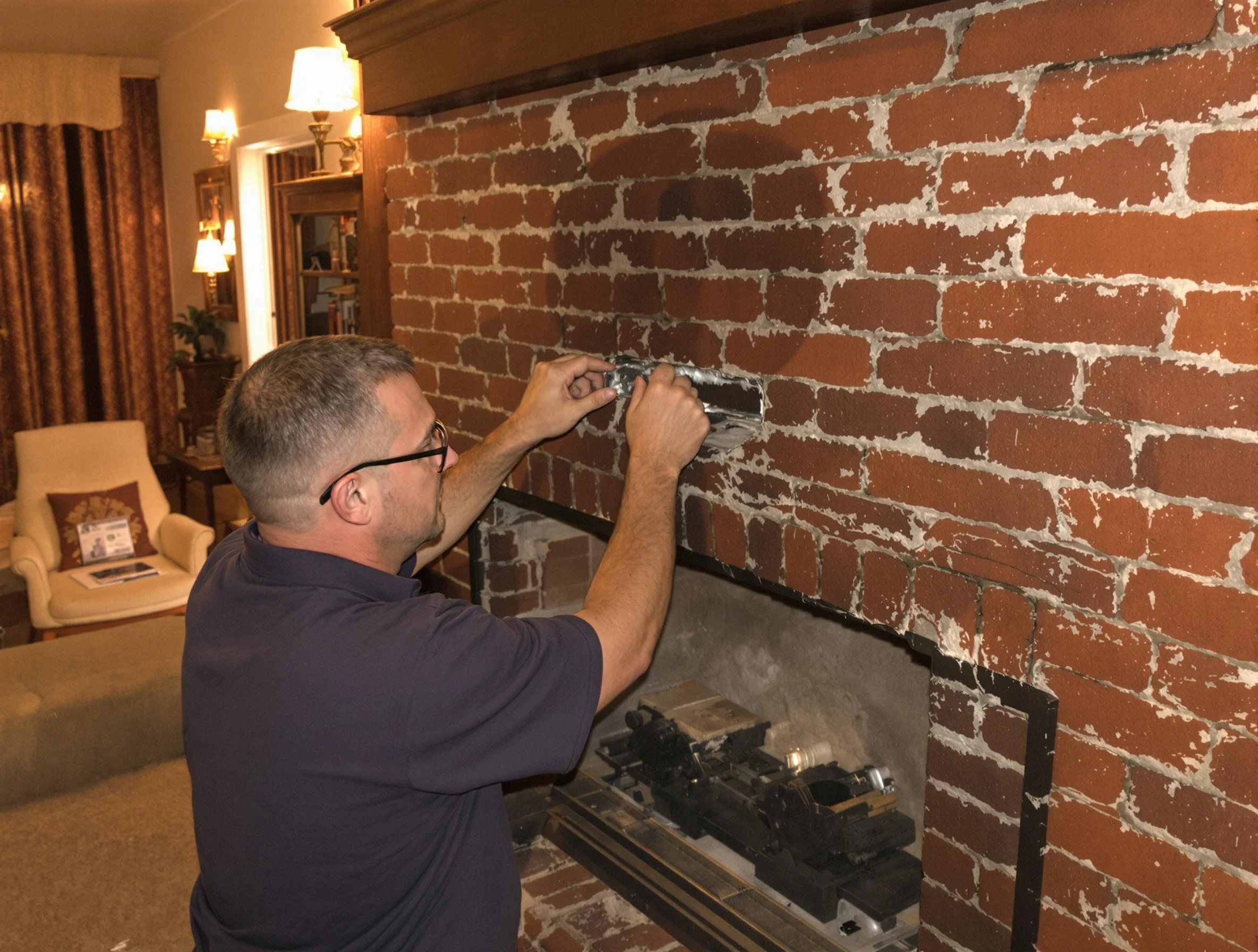 West Bountiful Chimney Sweep expert fixing a fireplace in West Bountiful, UT