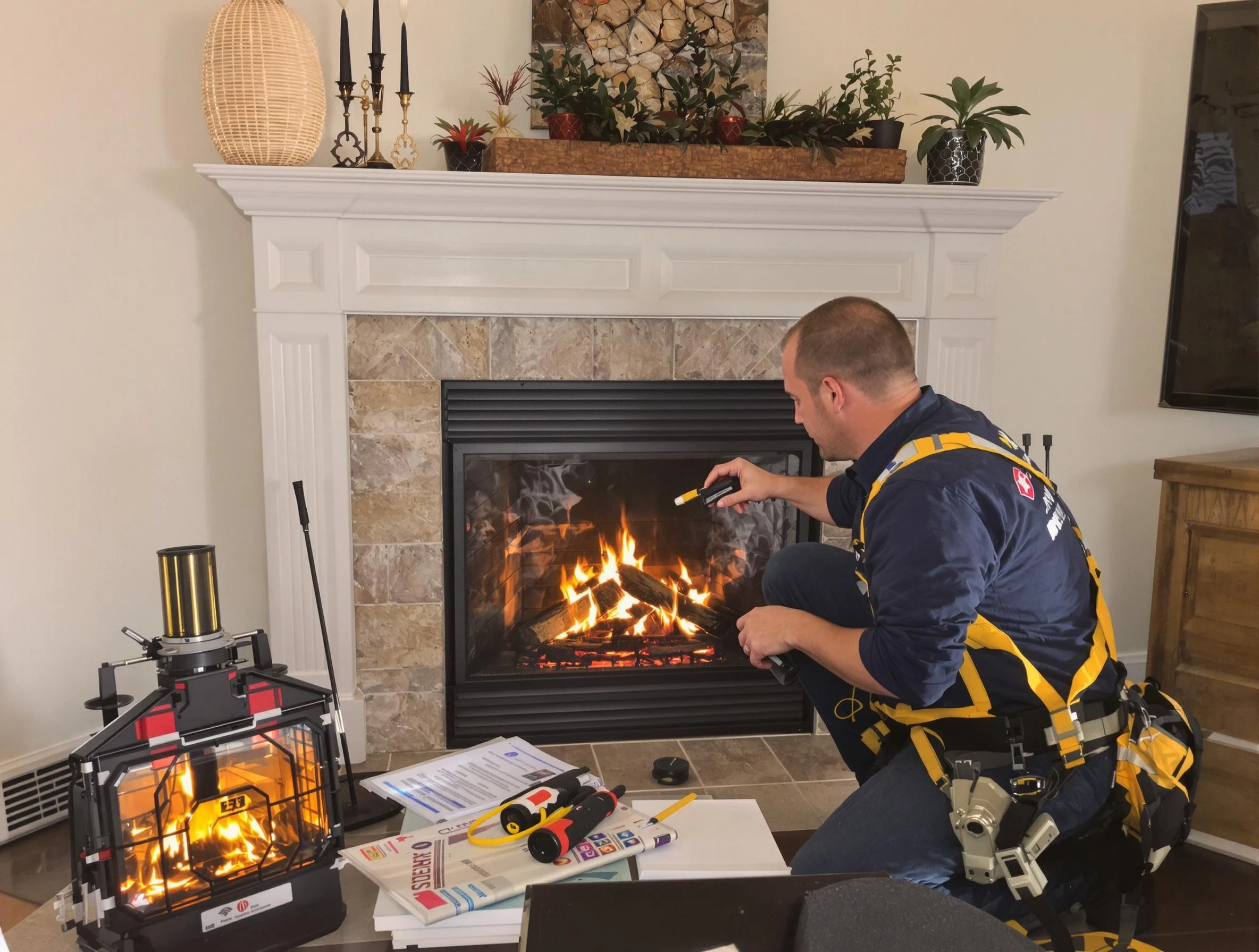Safety-focused fireplace inspection by West Bountiful Chimney Sweep in West Bountiful, UT